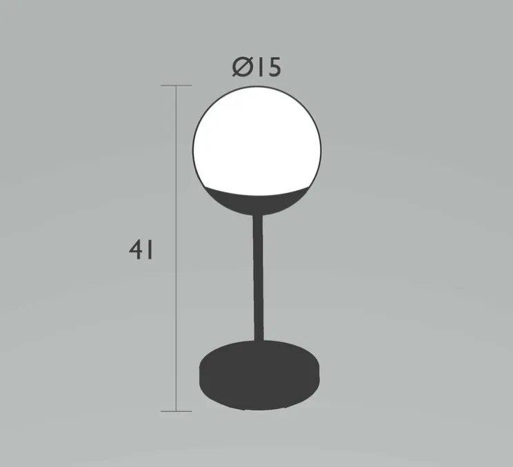 Baladeuse, Lampe à poser H41 MAX , vert cactus, Mooon! IP44, dim, 2700K-4000K, 200lm-300lm, Ø15cm, H41cm - Fermob