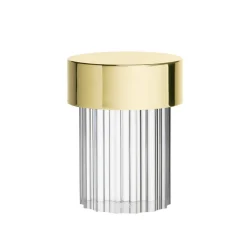Baladeuse, Last Order, transparent fluté et laiton poli, IP55,LED, 2700K, 200lm, Ø11cm, H14,2cm - Flos