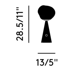 Baladeuse, Melt Portable, noir, IP44, LED, dim, 3000K, 100 lm, L13cm, H28cm - Tom Dixon