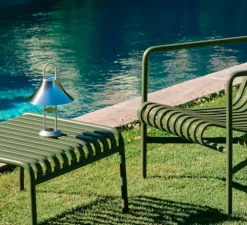 Baladeuse, Mousqueton, acier brossé, IP44, LED, dim, 2550K, 157 lm, Ø19,5cm, H30,5cm - HAY