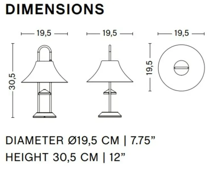 Baladeuse, Mousqueton, acier brossé, IP44, LED, dim, 2550K, 157 lm, Ø19,5cm, H30,5cm - HAY