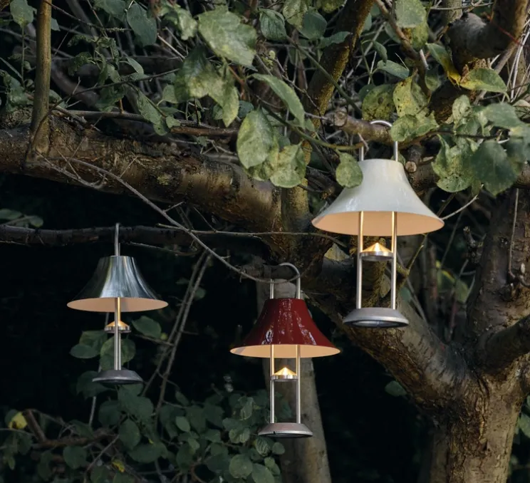 Baladeuse, Mousqueton, blanc perlé, IP44, LED, dim, 2550K, 157 lm, Ø19,5cm, H30,5cm - HAY