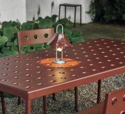 Baladeuse, Mousqueton, fer rouge, IP44, LED, dim, 2550K, 157 lm, Ø19,5cm, H30,5cm - HAY