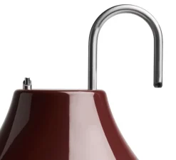 Baladeuse, Mousqueton, fer rouge, IP44, LED, dim, 2550K, 157 lm, Ø19,5cm, H30,5cm - HAY