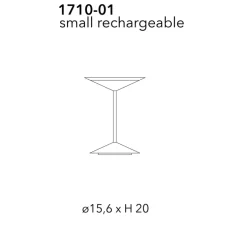 Baladeuse, Narciso, petit, gris, LED, dim, 3000K, Ø16cm, H20cm - Penta