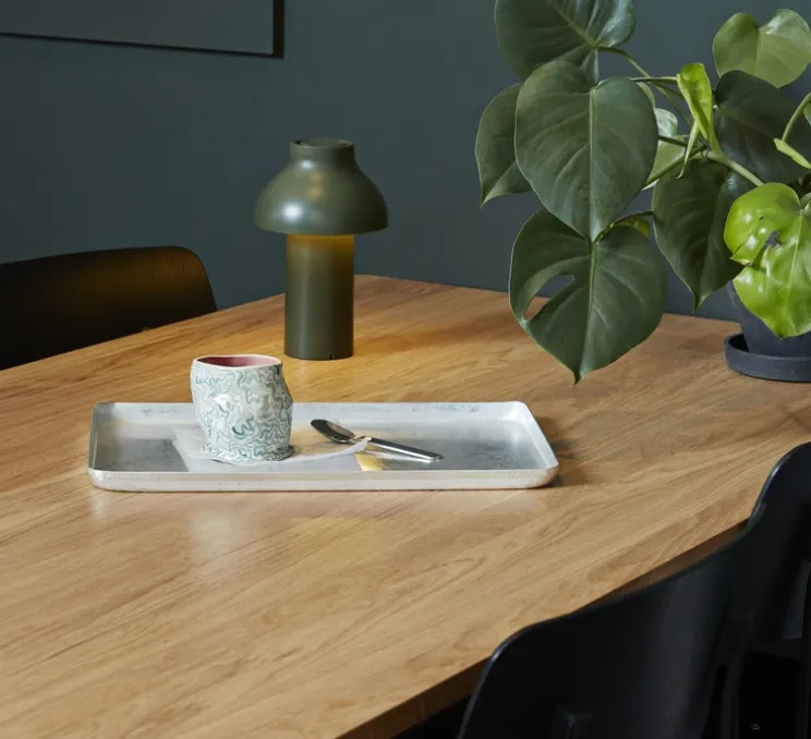 Baladeuse, PC portable, vert olive, IP44, LED, dim, 2800k, 220 lm, Ø14cm, H22cm - HAY