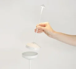 Baladeuse, Pina, blanc, IP54, LED, dim, 2200-2700-3000K, 245 lm, Ø10,5cm, H29cm - Zafferano