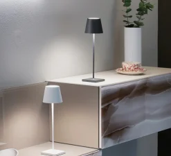 Baladeuse, Poldina, Blanc, IP65, LED, dim, 2200-3000K, 256 lm, Ø11cm, H38cm - Zafferano