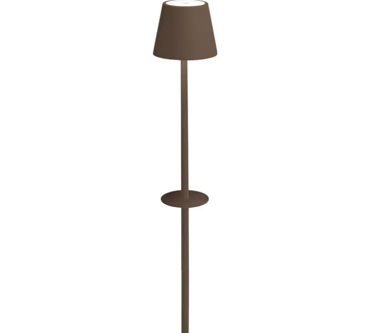 Baladeuse, Poldina, Corten, avec piquet, IP54, LED, dim, 2200-3000K, 256 lm, Ø11cm, H60cm - Zafferano