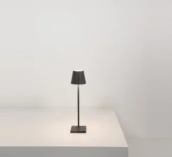 Baladeuse, Poldina Micro, Gris foncé, IP65, LED, dim, 2200-3000K, 195 lm, Ø7cm, H27,5cm - Zafferano