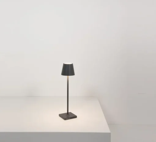Baladeuse, Poldina Micro, Gris foncé, IP65, LED, dim, 2200-3000K, 195 lm, Ø7cm, H27,5cm - Zafferano