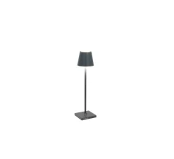 Baladeuse, Poldina Micro, Gris foncé, IP65, LED, dim, 2200-3000K, 195 lm, Ø7cm, H27,5cm - Zafferano