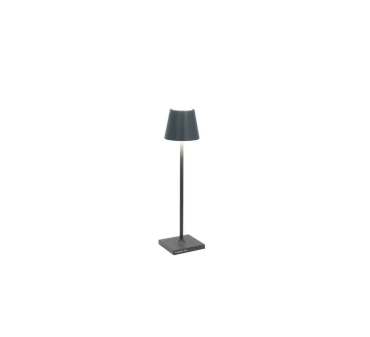 Baladeuse, Poldina Micro, Gris foncé, IP65, LED, dim, 2200-3000K, 195 lm, Ø7cm, H27,5cm - Zafferano
