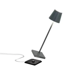 Baladeuse, Poldina Micro, Gris foncé, IP65, LED, dim, 2200-3000K, 195 lm, Ø7cm, H27,5cm - Zafferano