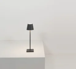 Baladeuse, Poldina Micro, noir, IP65, LED, dim, 2200-3000K, 195 lm, Ø7cm, H27,5cm - Zafferano