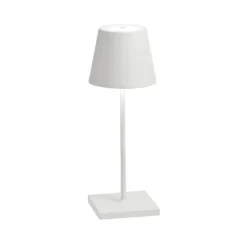 Baladeuse, Poldina Mini, blanc, IP65, LED, dim, 2200-3000K, 234-256 lm, Ø11cm, H30cm - Zafferano