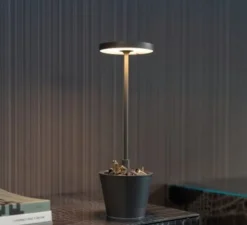 Baladeuse, Poldina Reverso, Gris foncé, IP54, LED, dim, 2200-2700-3000K, 241-250-262 lm, Ø11cm, H35cm - Zafferano