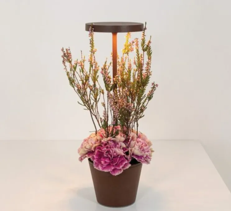 Baladeuse, Poldina Reverso, Corten, IP54, LED, dim, 2200-2700-3000K, 241-250-262 lm, Ø11cm, H35cm - Zafferano