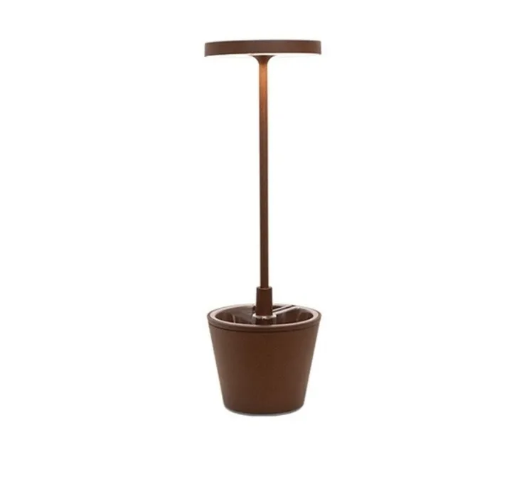 Baladeuse, Poldina Reverso, Corten, IP54, LED, dim, 2200-2700-3000K, 241-250-262 lm, Ø11cm, H35cm - Zafferano