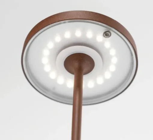 Baladeuse, Poldina Reverso, Corten, IP54, LED, dim, 2200-2700-3000K, 241-250-262 lm, Ø11cm, H35cm - Zafferano