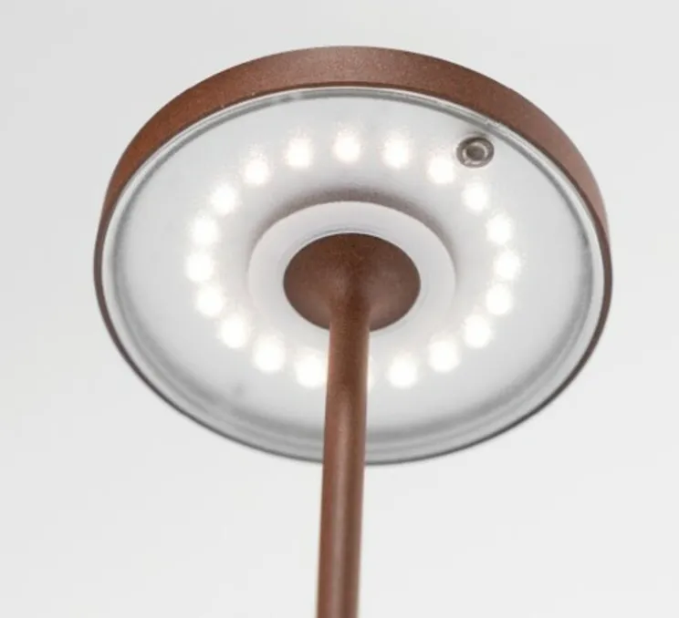 Baladeuse, Poldina Reverso, Corten, IP54, LED, dim, 2200-2700-3000K, 241-250-262 lm, Ø11cm, H35cm - Zafferano