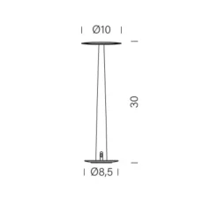 Baladeuse, Portofino, blanc, LED, 2700K, 190 lm, Ø10cm, H30cm - Nemo Lighting