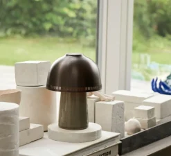 Baladeuse, Raku, beige gris et bronze, dimmable, Ø16cm, H21cm - Andtradition