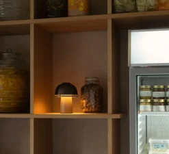 Baladeuse, Raku, beige gris et bronze, dimmable, Ø16cm, H21cm - Andtradition