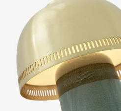 Baladeuse, Raku, bleu vert et laiton, dimmable, Ø16cm, H21cm - Andtradition