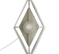 Baladeuse, Romb Mini, blanc coton, IP44, L8cm, H19cm - Pholc