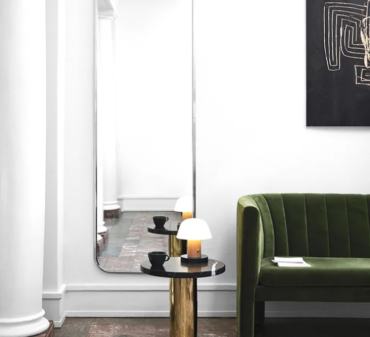 Baladeuse, Setago JH27, naturel, vert forêt, IP43, Ø23cm, H22cm - Andtradition