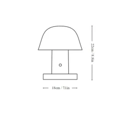 Baladeuse, Setago JH27, naturel, vert forêt, IP43, Ø23cm, H22cm - Andtradition