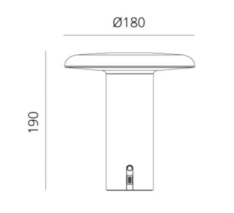 Baladeuse, Takku, rouge, LED, dim, 3000K, 145 lm, Ø18cm, H19cm - Artemide