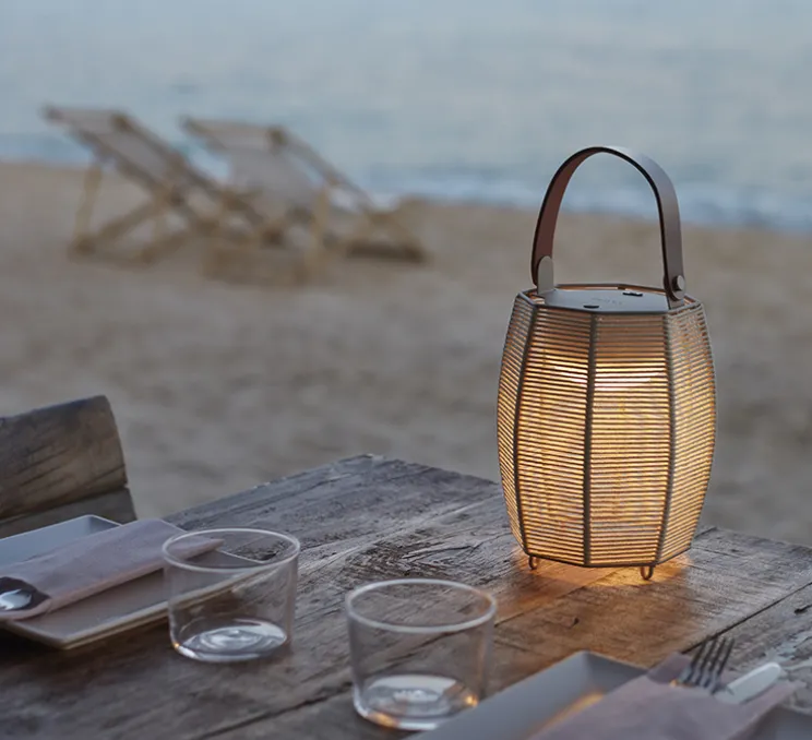 Baladeuse, Tanit M/29/R, beige, LED, 2700K, 54lm, Ø15,5cm, H29cm - Bover