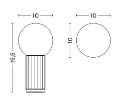 Baladeuse, Turn On, vert, LED, 2700K, 250lm, Ø10cm, H19,5cm - HAY