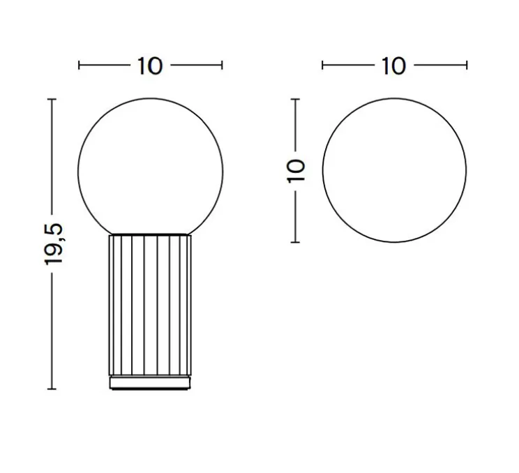 Baladeuse, Turn On, vert, LED, 2700K, 250lm, Ø10cm, H19,5cm - HAY