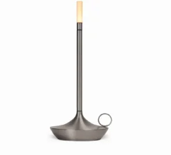 Baladeuse, Wick, Graphite, LED, dim, 2600K, Ø12cm, H26cm - Graypants