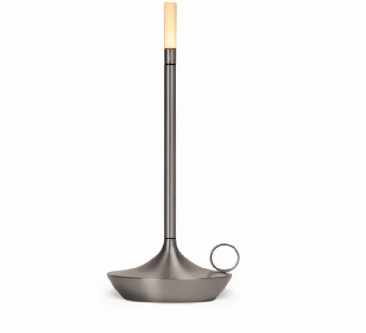 Baladeuse, Wick, Graphite, LED, dim, 2600K, Ø12cm, H26cm - Graypants
