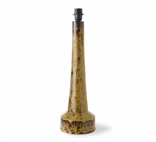 Base pour lampe, Retro Stoneware, moutarde, Ø17cm, H62cm - HK Living