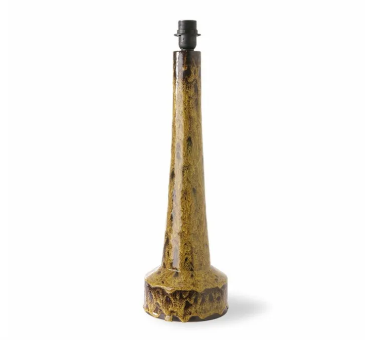 Base pour lampe, Retro Stoneware, moutarde, Ø17cm, H62cm - HK Living