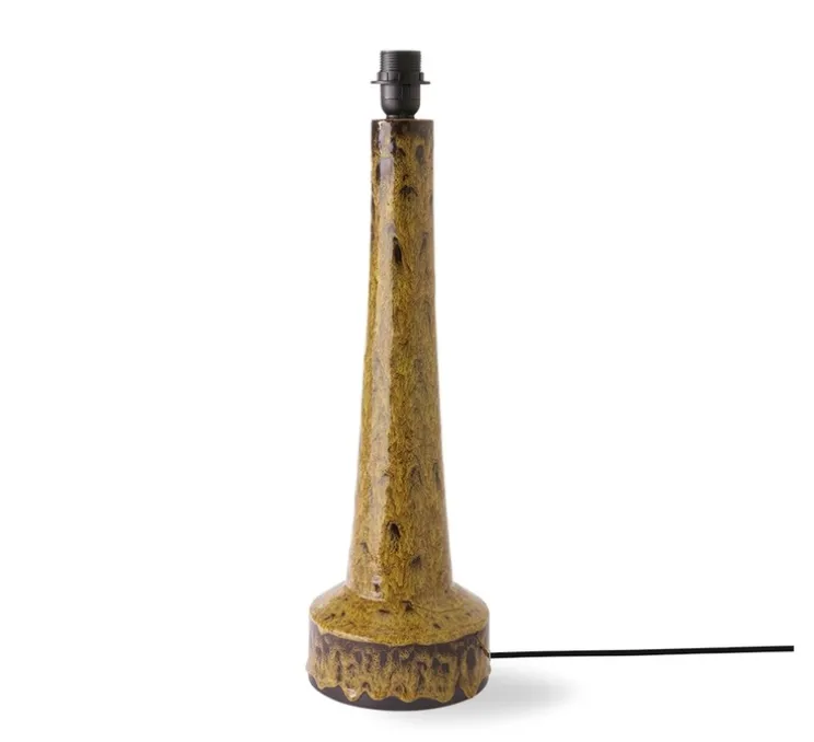 Base pour lampe, Retro Stoneware, moutarde, Ø17cm, H62cm - HK Living