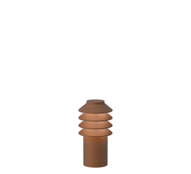 Borne, Bysted Garden, court, pièce d'ancrage sans adaptateur, corten, IP65, LED, 3000K, lm, Ø13,2cm, H25,4cm - Louis Poulsen