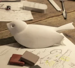 Borne, Chirp, blanc & noir, IP55, LED, 2700K, 360 lm, L18cm, H80cm - Toscot