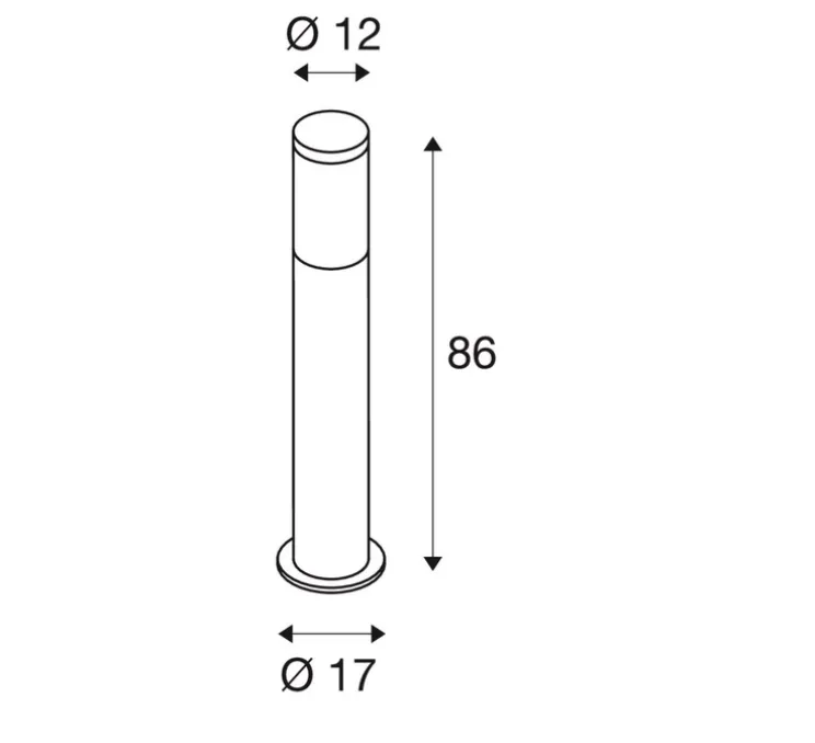 Borne, F-POL, anthracite, IP54, Ø12cm, H86cm - SLV