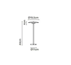 Borne, Ginger B 20/40, rouille, IP65, LED, dim, 2700K, 495 lm, Ø19,5cm, H44cm - Marset