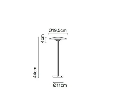 Borne, Ginger B 20/40, rouille, IP65, LED, dim, 2700K, 495 lm, Ø19,5cm, H44cm - Marset