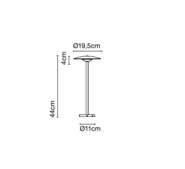 Borne, Ginger B 20/40, rouille, IP65, LED, dim, 2700K, 495 lm, Ø19,5cm, H44cm - Marset
