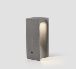 Borne, Grot 400, béton, IP55, LED, 2700K, 77 lm, L15,8cm, H40cm - Faro