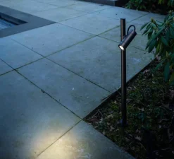 Borne, Helia Slim, noir, IP65, LED, 3000K, 450 lm, L12cm, H60cm - SLV