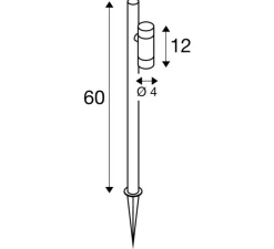 Borne, Helia Slim, noir, IP65, LED, 3000K, 450 lm, L12cm, H60cm - SLV